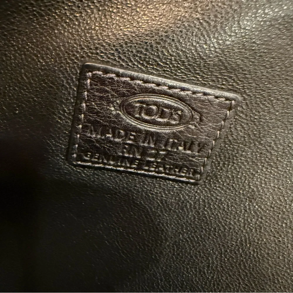 Tods Leather Zip Around Tablet / Documents Case Black Tod’s